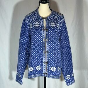 Croft & Barrow • Fair Isle Nordic Snowflake Grannycore Cottagecore Women’s Lg